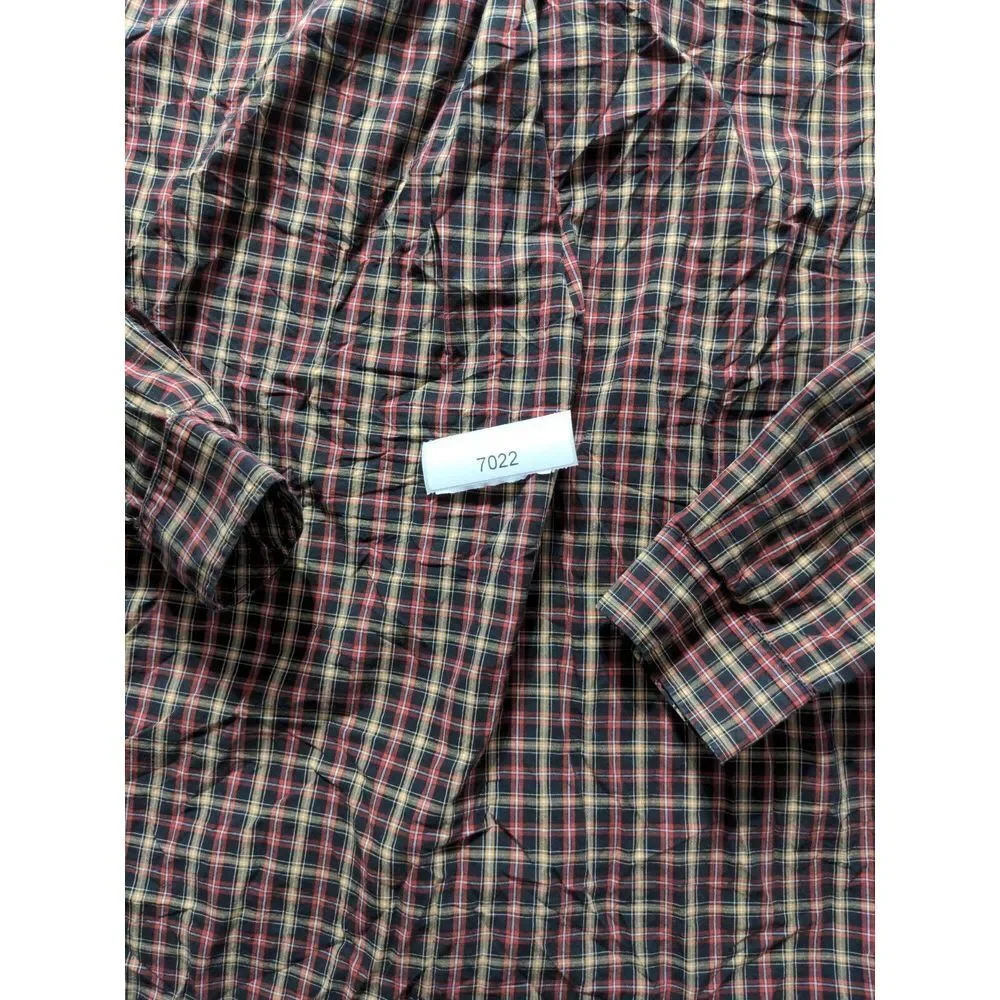 Cinch Long Sleeve Button Down Shirt Men's Size Medium Red Plaid - Picture 9 of 9